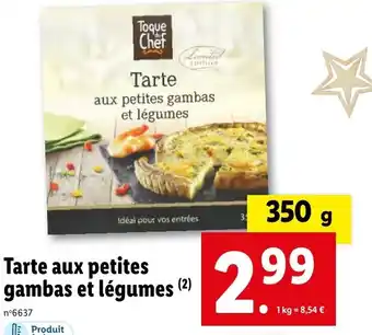 Lidl Tarte aux petites gambas et légumes (2) offre