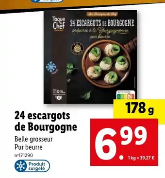 Lidl 24 escargots de Bourgogne offre