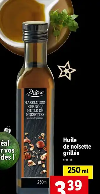 Lidl Huile de noisette grillée offre