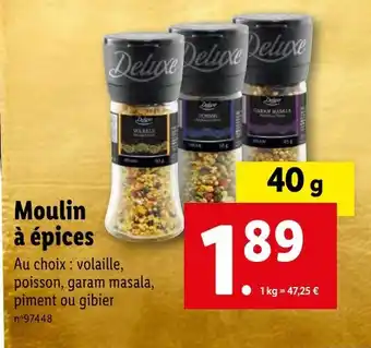 Lidl Moulin à épices offre
