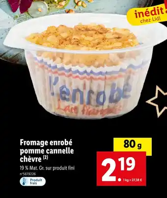 Lidl Fromage enrobé pomme cannelle chèvre (2) offre