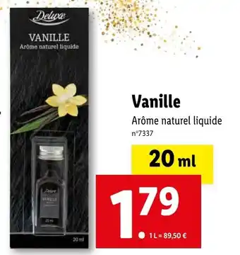 Lidl Vanille Arôme naturel liquide offre