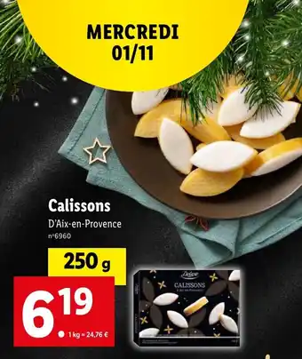 Lidl Calissons D'Aix-en-Provence offre