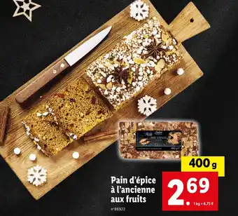 Lidl Pain d'épice à l'ancienne aux fruits offre