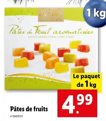 Lidl Pates de Fruit aromatisées offre