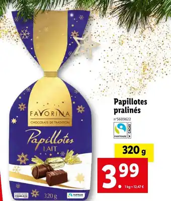 Lidl Papillotes pralinés offre