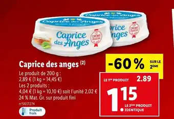 Lidl Caprice des anges (²) offre