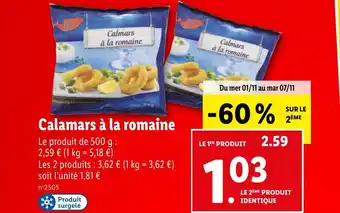 Calamars à la romaine