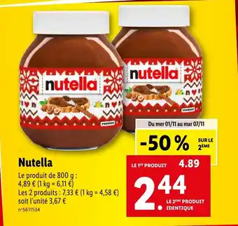 Lidl Nutella offre