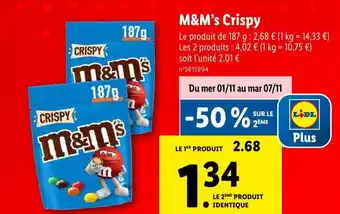 Lidl M&M's Crispy offre