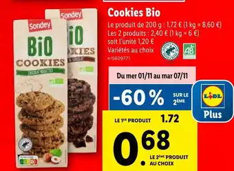 Lidl Cookies Bio offre
