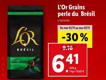 Lidl L'Or Grains perle du Brésil offre