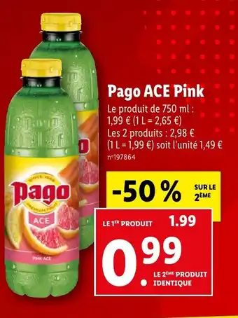 Lidl Pago ACE Pink offre