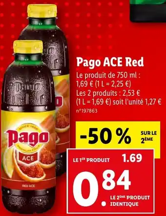 Lidl Pago ACE Red offre