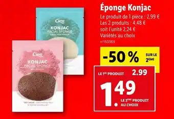 Lidl Éponge Konjac offre