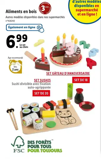 Lidl Aliments en bois offre