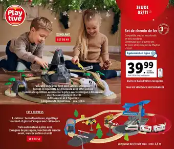Lidl Set de chemin de fer offre