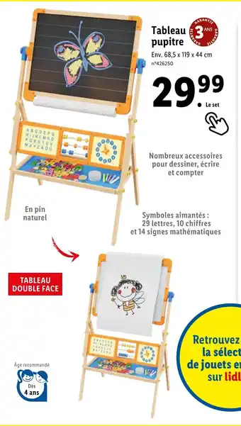 Lidl Tableau pupitre offre