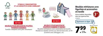Lidl Meubles miniatures avec accessoires en textile offre