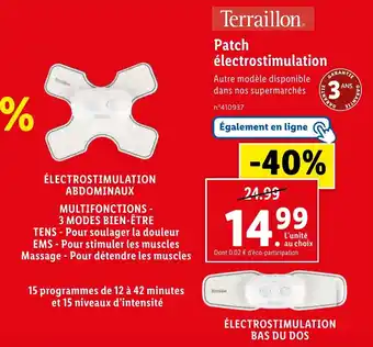 Lidl Patch électrostimulation offre
