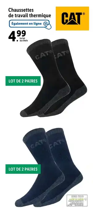 Lidl Chaussettes de travail thermique offre