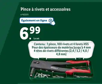 Lidl Pince à rivets et accessoires offre