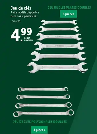 Lidl Jeu de clés offre