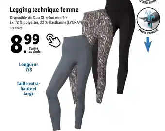 Lidl Legging technique femme offre