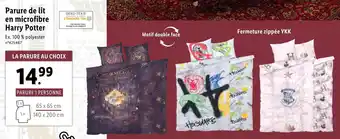 Lidl Parure de lit en microfibre Harry Potter offre