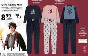 Lidl Pyjama fille Harry Potter offre