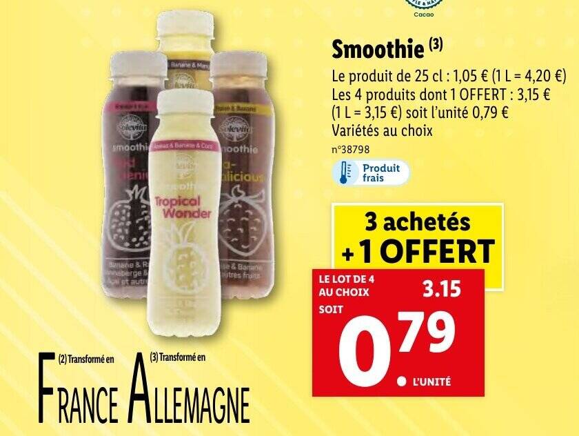 Promo Smoothie (3) chez Lidl