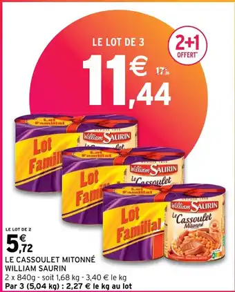 Intermarché LE CASSOULET MITONNÉ WILLIAM SAURIN offre