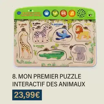 Monoprix Mon premier puzzle interactif des animaux offre