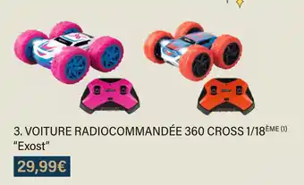 Exost voiture radiocommandée 360 cross 1/18ème