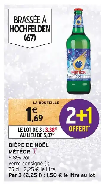 Intermarché Météor bière de noël offre