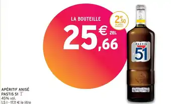 Intermarché APÉRITIF ANISÉ PASTIS 51 Y offre