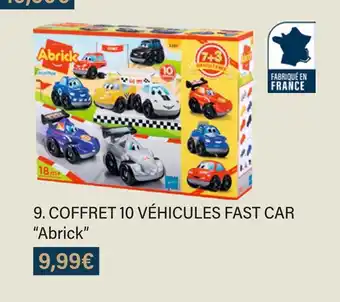 Monoprix Abrick coffret 10 véhicules fast car offre