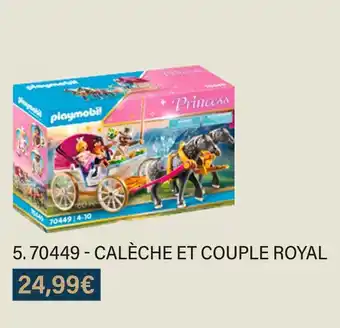 Monoprix Playmobil 70449 - calèche et couple royal offre