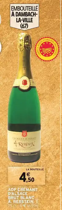Intermarché A. rebstein aop crémant d'alsace brut blanc offre