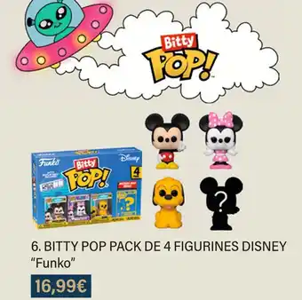 Monoprix Funko bitty pop pack de 4 figurine disney offre