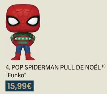 Monoprix Funko pop spiderman pull de noël offre