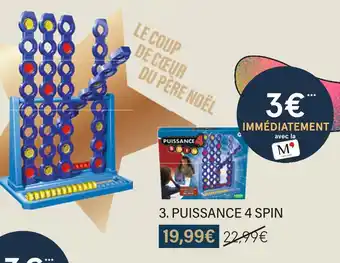 Monoprix Puissance 4 spin offre