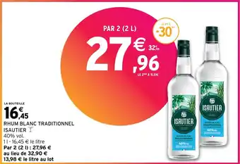 Intermarché RHUM BLANC TRADITIONNEL ISAUTIER Y offre