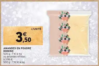 Intermarché Domino amandes en poudre offre