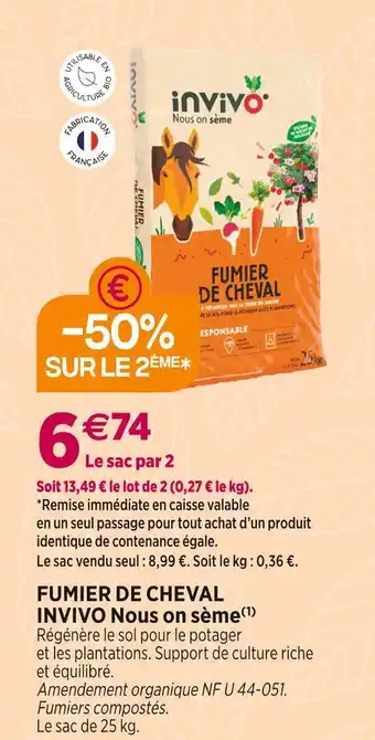 Delbard Invivo nous on sème fumier de cheval offre