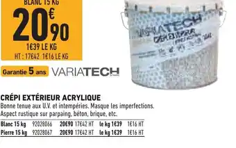 Brico Cash Crépi Extérieur Acrylique offre