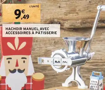 Hachoir manuel avec accessoires à pâtisserie