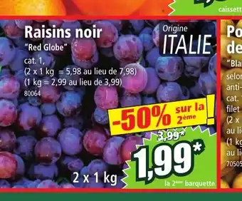 Norma Raisins noir offre