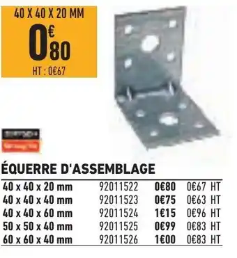 Brico Cash Équerre D'Assemblage offre