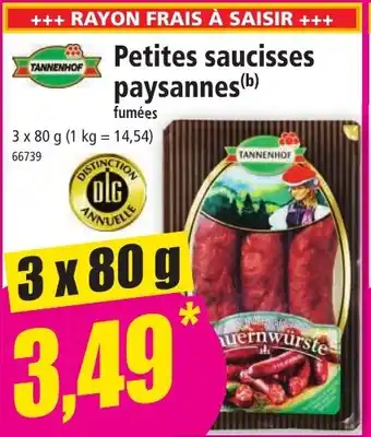 Norma Petites saucisses paysannes offre